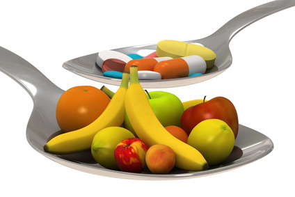 Pills or fruits - Isolated